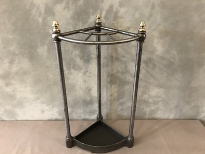 Porte parapluies ancien en fonte et laiton d'époque 19 ème 