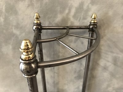 Porte parapluies ancien en fonte et laiton d'époque 19 ème 