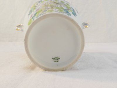Vaso in porcellana HAVILAND LIMOGES con decoro floreale giapponese