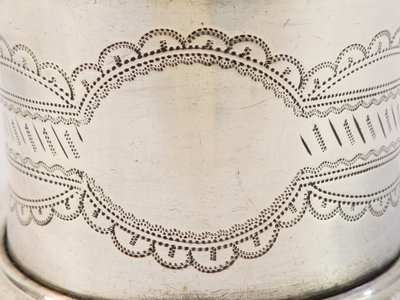 Serviettenring aus massivem Silber aus dem 19. Jahrhundert von LADOUCETTE und GAVARD