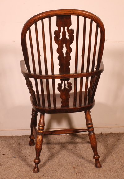 Windsor Armchair In Ash And Elm From The Early 19th Century
