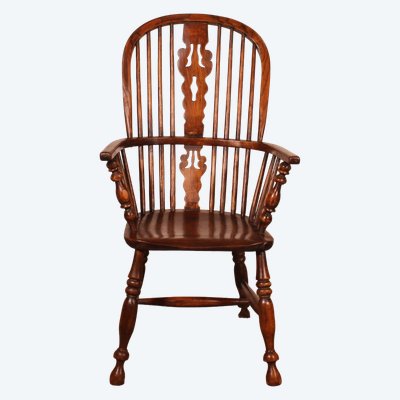 Windsor Armchair In Ash And Elm From The Early 19th Century