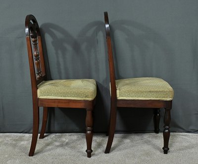 Paire de Chaises en Acajou, époque Restauration – 1ère partie XIXe