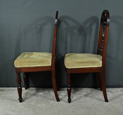 Paire de Chaises en Acajou, époque Restauration – 1ère partie XIXe