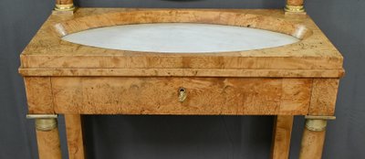 Coiffeuse en placage de Loupe d’Orme, époque Empire – Début XIXe