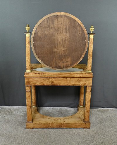 Coiffeuse en placage de Loupe d’Orme, époque Empire – Début XIXe