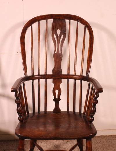Coppia di poltrone Windsor inglesi del XIX secolo