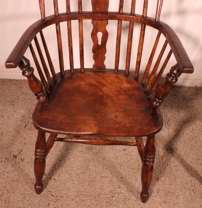 Coppia di poltrone Windsor inglesi del XIX secolo