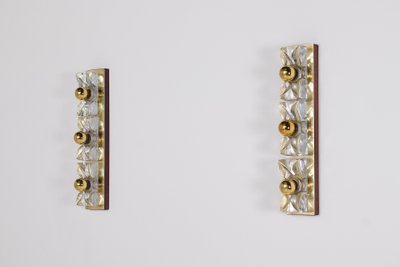 Pair of Hollywood Regency Brass Sconces