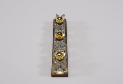 Pair of Hollywood Regency Brass Sconces