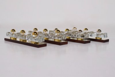 Pair of Hollywood Regency Brass Sconces