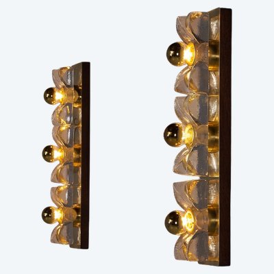 Pair of Hollywood Regency Brass Sconces