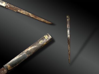 SABER called Wakizashi signed Echigo no kami Kanesada in shirasaya with koshirae - Japan - 17th century