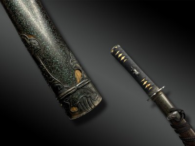 SABER called Wakizashi signed Echigo no kami Kanesada in shirasaya with koshirae - Japan - 17th century
