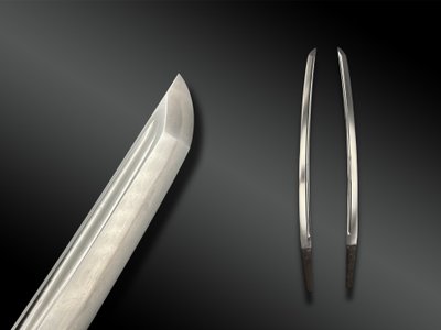 SABER called Wakizashi signed Echigo no kami Kanesada in shirasaya with koshirae - Japan - 17th century