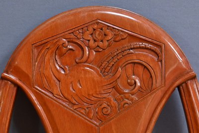 Set of 4 stained beech chairs, Art Deco – 1910
