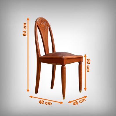 Set of 4 stained beech chairs, Art Deco – 1910