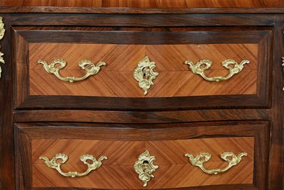 Cassettone in palissandro e intarsi in palissandro in stile Luigi XV – seconda metà del XIX secolo
