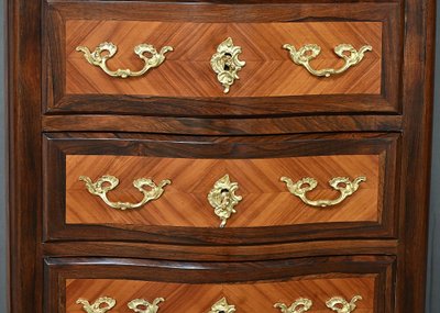 Cassettone in palissandro e intarsi in palissandro in stile Luigi XV – seconda metà del XIX secolo