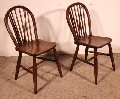 2 chaises windsor du 19° siècle