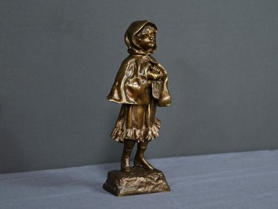 Bronzo “La scolaretta”, firmato Tremo – Inizio XX secolo