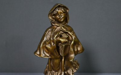 Bronzo “La scolaretta”, firmato Tremo – Inizio XX secolo