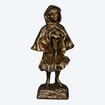 Bronzo “La scolaretta”, firmato Tremo – Inizio XX secolo
