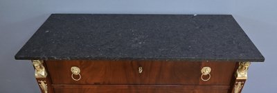 Commode Retour d’Égypte en Acajou de Cuba, époque Empire – Début XIXe