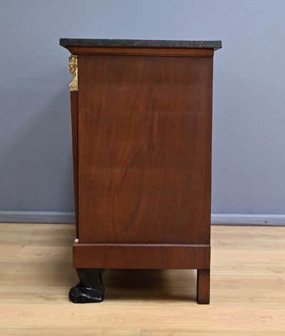 Commode Retour d’Égypte en Acajou de Cuba, époque Empire – Début XIXe