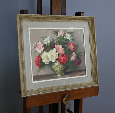 Gemälde „Nelken“ von M. Décamps – 1940