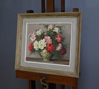 Gemälde „Nelken“ von M. Décamps – 1940