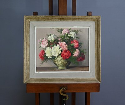 Gemälde „Nelken“ von M. Décamps – 1940