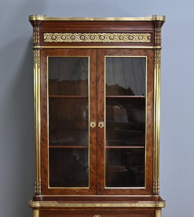Scribano da biblioteca in mogano, stile Luigi XVI – metà del XIX secolo