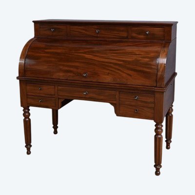 Bureau à Cylindre en Acajou, époque Restauration – 1ère partie XIXe