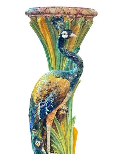 Delphin Massier Grand Complete Art Nouveau "Pavone e farfalle"