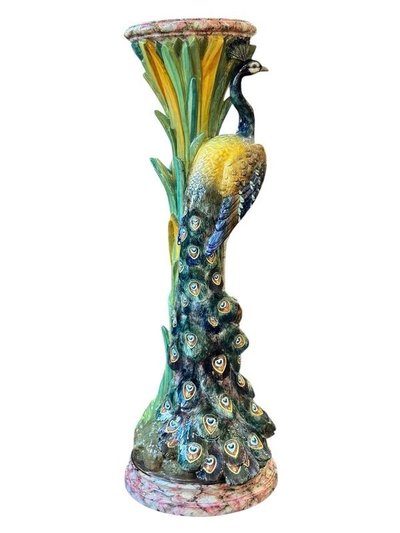 Delphin Massier Grand Complete Art Nouveau "Pavone e farfalle"
