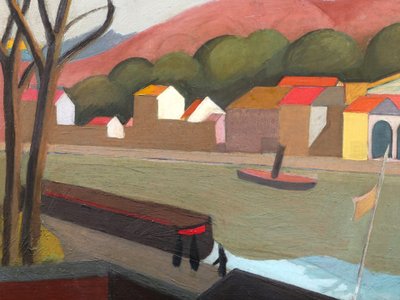 DARMONT, Synthetische Landschaft: Kais an einem Fluss