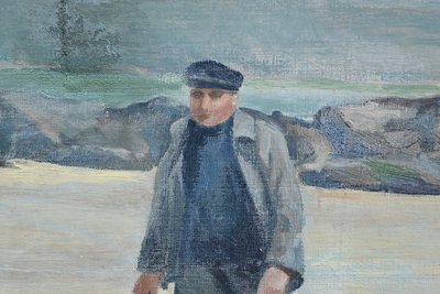 Grand Tableau « Les Goémoniers » de A. Le Guen – 1969