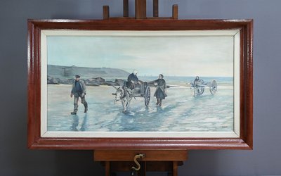 Grand Tableau « Les Goémoniers » de A. Le Guen – 1969