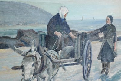 Grand Tableau « Les Goémoniers » de A. Le Guen – 1969