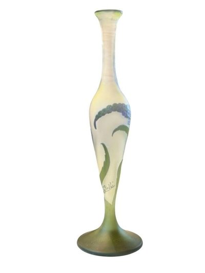 Emile Gallé Art Nouveau Vase "With Lupins"