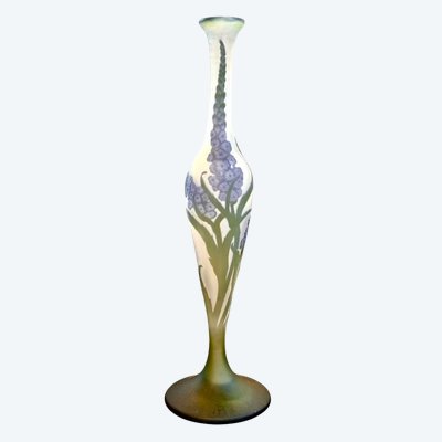 Emile Gallé Art Nouveau Vase "With Lupins"