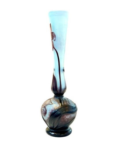 Daum Art Nouveau "Anemones" Single Flower Vase