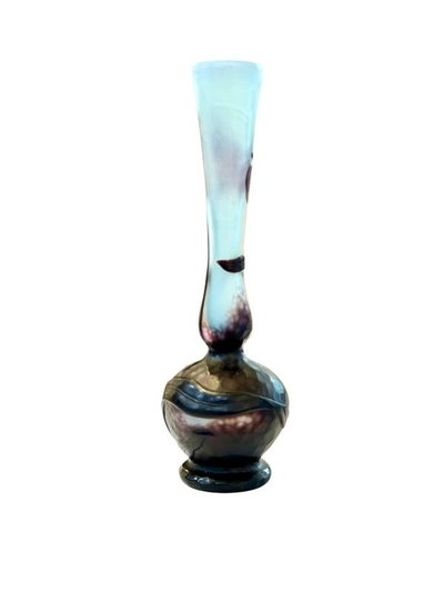 Daum Art Nouveau "Anemones" Single Flower Vase