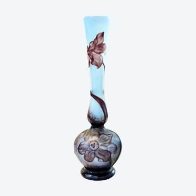Daum Art Nouveau "Anemones" Single Flower Vase