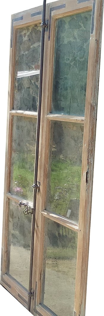 Fenêtres Anciennes XIXème En Chêne Porte Pour Vitrine Meuble Cuisine Bibliothèque Portes