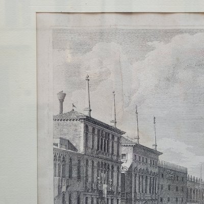 Views of Venice, pair of framed engravings, 19th century
