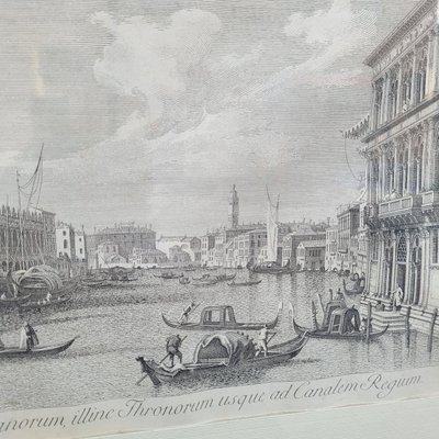 Views of Venice, pair of framed engravings, 19th century