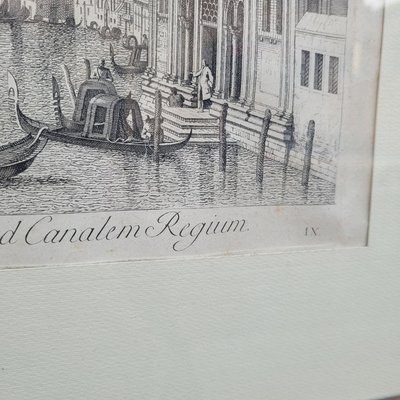 Views of Venice, pair of framed engravings, 19th century