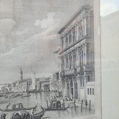 Views of Venice, pair of framed engravings, 19th century